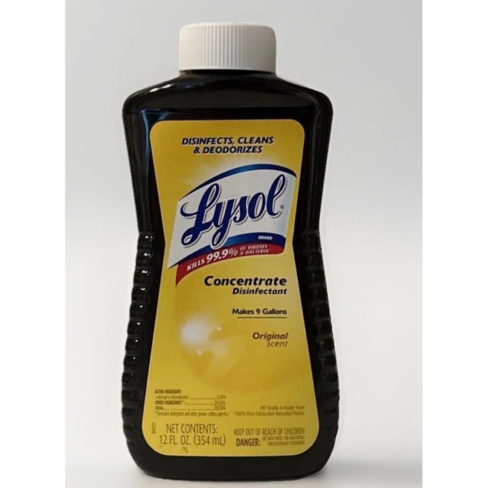 LYSOL Concentrate Disinfectant Orig Scent 12 Floz - Makes 9 Gallons DISCONTINUED